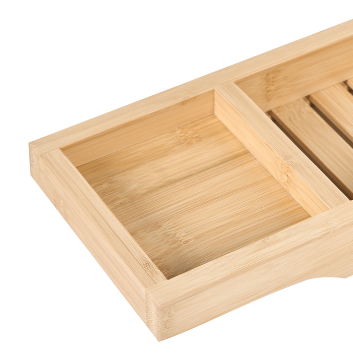 Vassoio per vasca da bagno marrone chiaro Accessori per il bagno in bambù