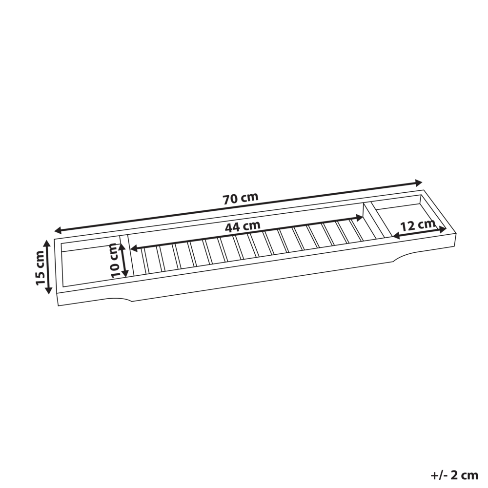 Vassoio per vasca da bagno marrone chiaro Accessori per il bagno in bambù