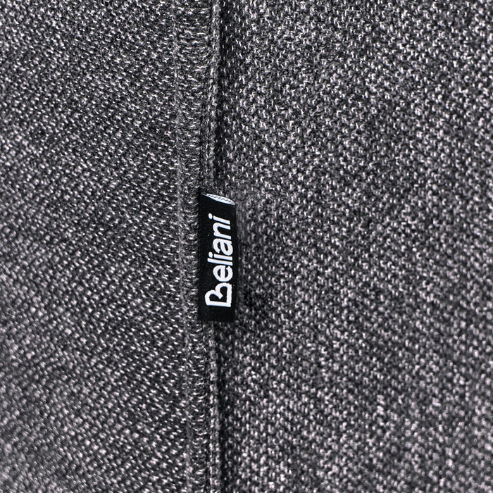 Divano letto angolare Grigio grafite in tessuto imbottito 3 posti a sinistra a forma di L