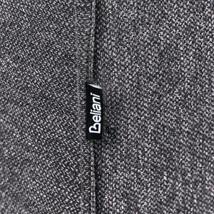 Divano letto angolare Grigio grafite Tessuto imbottito 3 posti a destra Letto a L