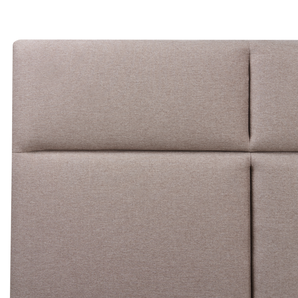 Letto ottomano Taupe Poliestere Rivestito 160 x 200 cm con Storage e Testata Mobili da Camera da Letto