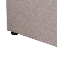 Letto ottomano Taupe Poliestere Rivestito 160 x 200 cm con Storage e Testata Mobili da Camera da Letto