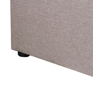 Letto ottomano Taupe Poliestere Rivestito 160 x 200 cm con Storage e Testata Mobili da Camera da Letto