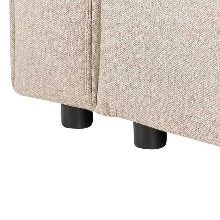 Divano letto angolare Beige Tessuto imbottito 3 posti a sinistra Letto a L