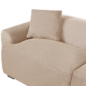 Divano in tessuto bianco 3 posti con cuscini aggiuntivi stile moderno