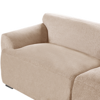 Divano in tessuto bianco 3 posti con cuscini aggiuntivi stile moderno