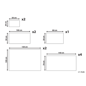 Set di 11 asciugamani Beige Sabbia in cotone per ospiti Asciugamano da bagno e tappetino da bagno
