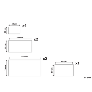 Set di 9 asciugamani Beige Sabbia in cotone per ospiti Asciugamano da bagno e tappetino da bagno