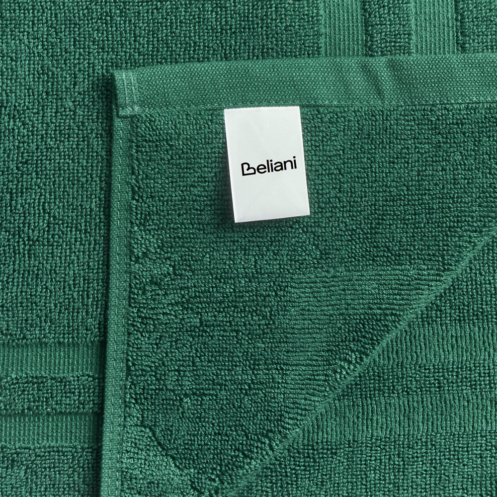 Set di 9 asciugamani Verde in cotone per ospiti Asciugamano da bagno e tappetino da bagno