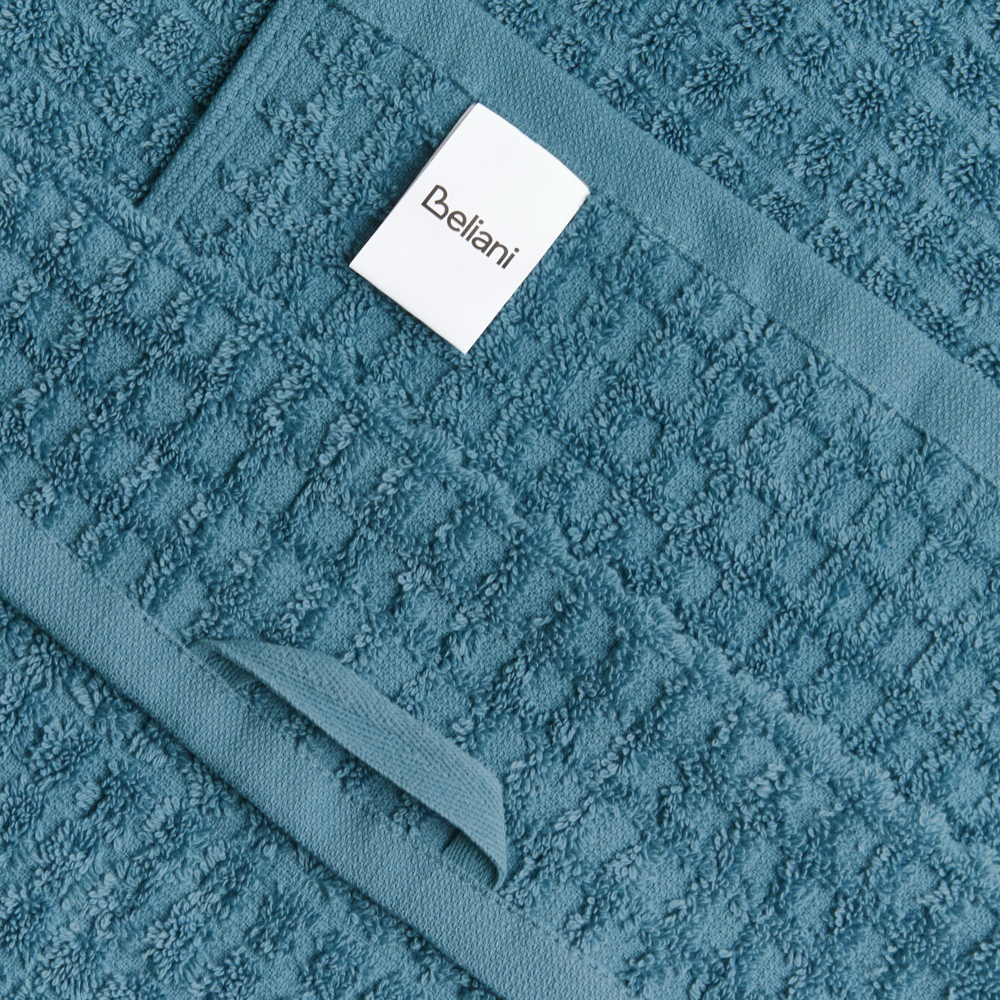 Set di 9 asciugamani Blu in cotone per ospiti Asciugamano da bagno e tappetino da bagno