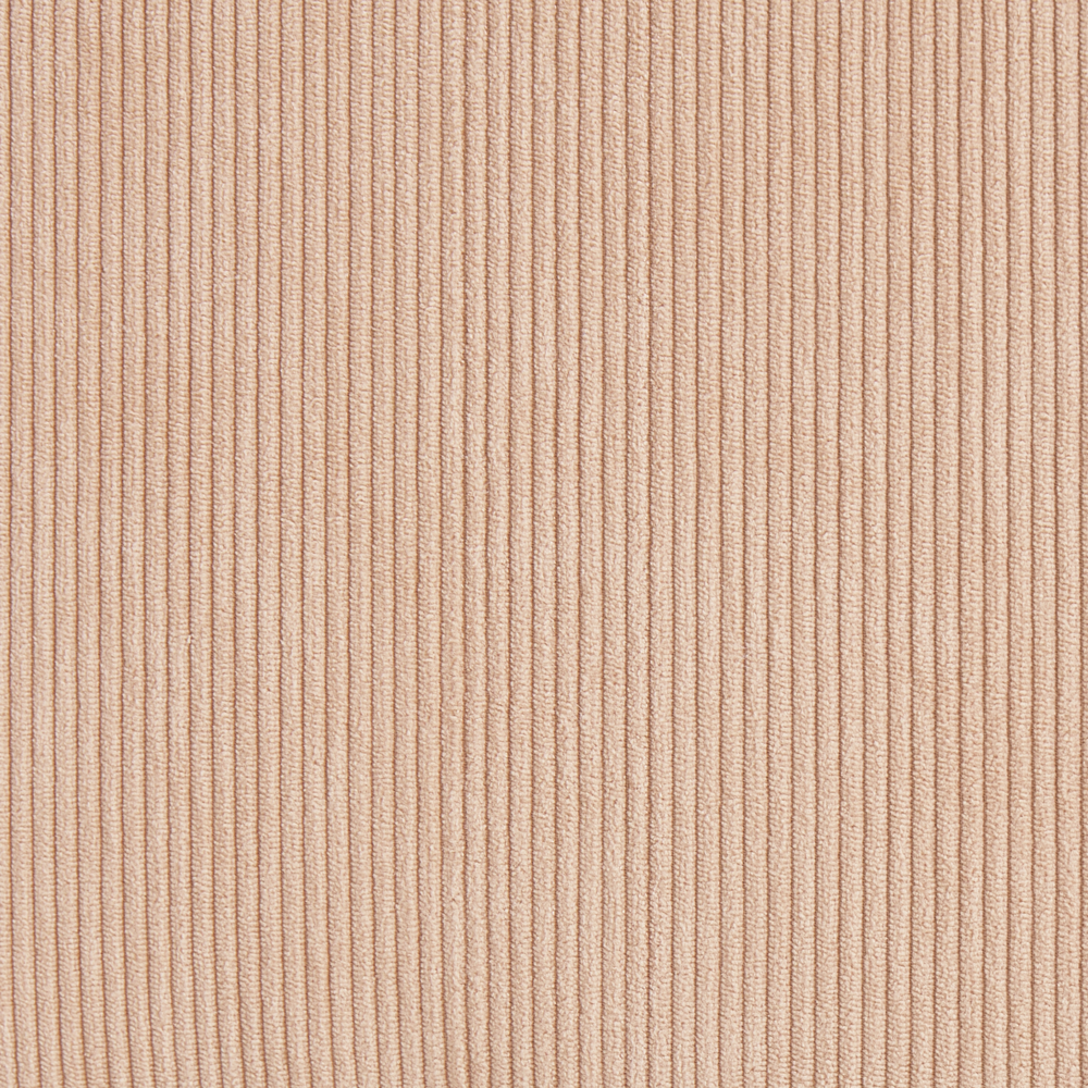 Pouf imbottito in tessuto di velluto a coste jumbo beige panca per letto sgabello