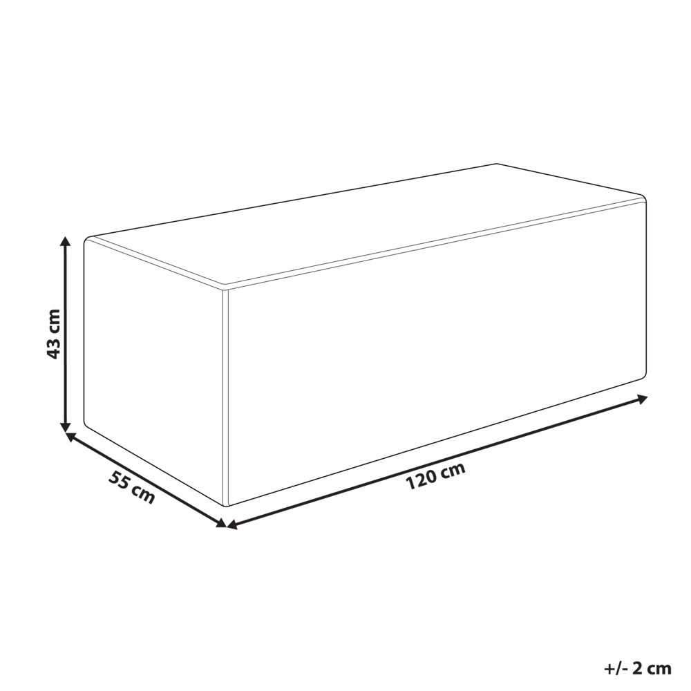 Pouf imbottito in tessuto di velluto a coste jumbo beige panca per letto sgabello