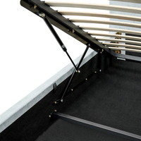 Letto contenitore Tessuto azzurro poliestere 180 x 200 cm Design moderno e minimalista Ottomana