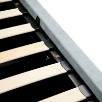 Letto contenitore Tessuto azzurro poliestere 180 x 200 cm Design moderno e minimalista Ottomana