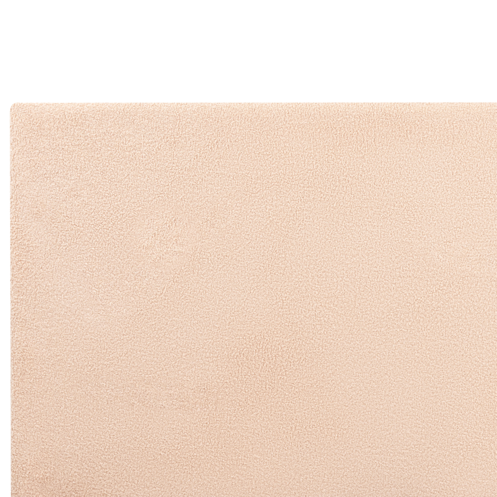 Letto ad acqua bouclé beige 160 x 200 cm con materasso poggiatesta Design moderno