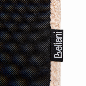 Letto ad acqua bouclé beige 160 x 200 cm con materasso poggiatesta Design moderno