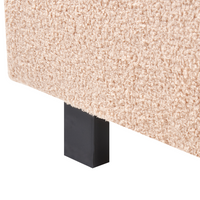 Letto ad acqua bouclé beige 160 x 200 cm con materasso poggiatesta Design moderno