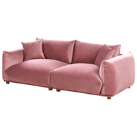 Set di divani in velluto rosa a 5 posti con cuscini e poltrone Divano da soggiorno