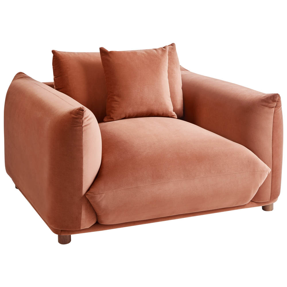 Set di divani in velluto marrone dorato a 5 posti con cuscini e poltrone Divano da soggiorno