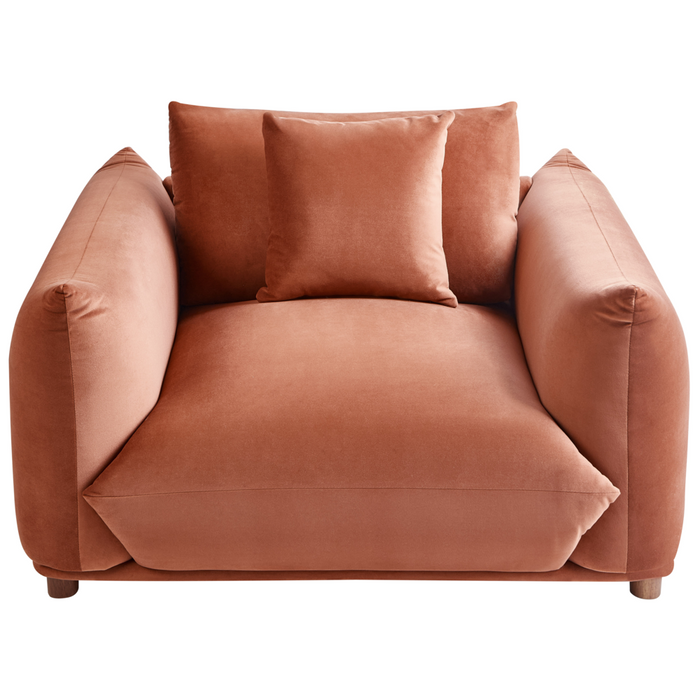 Set di divani in velluto marrone dorato a 5 posti con cuscini e poltrone Divano da soggiorno