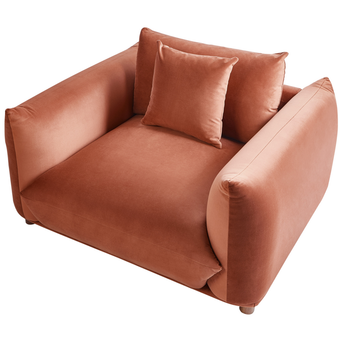 Set di divani in velluto marrone dorato a 5 posti con cuscini e poltrone Divano da soggiorno