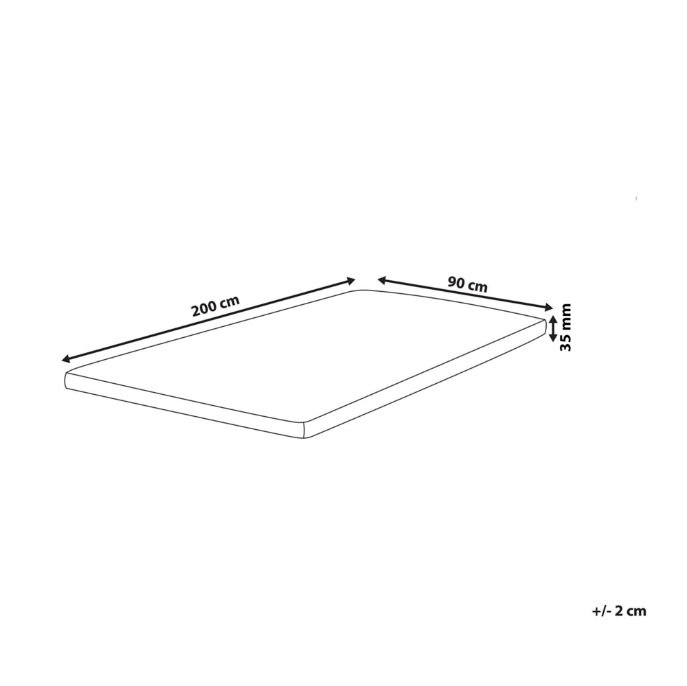 Coprimaterasso in schiuma bianca 90 x 200 cm morbido comfort