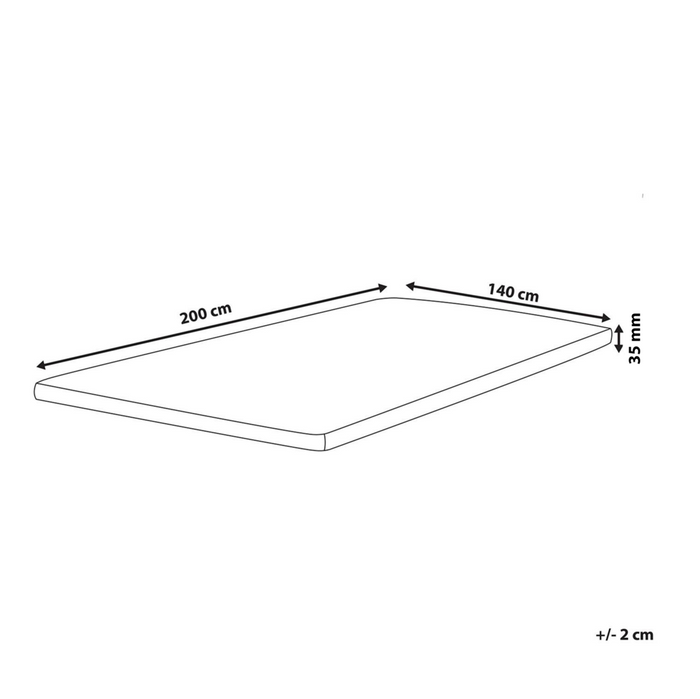 Coprimaterasso in schiuma bianca 140 x 200 cm morbido comfort