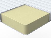 Coprimaterasso in schiuma bianca 180 x 200 cm comfort morbidezza