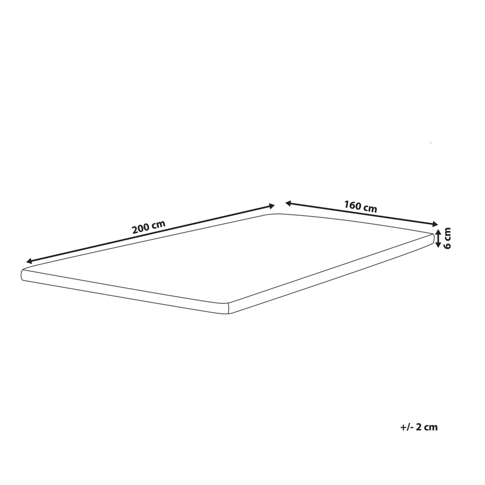 Coprimaterasso in schiuma bianca 160 x 200 cm comfort morbidezza