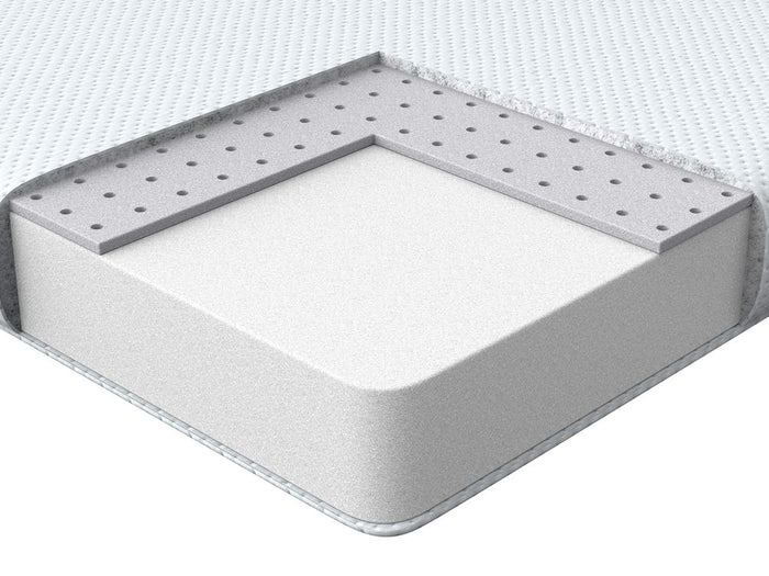 Coprimaterasso in schiuma bianca 160 x 200 cm comfort morbidezza