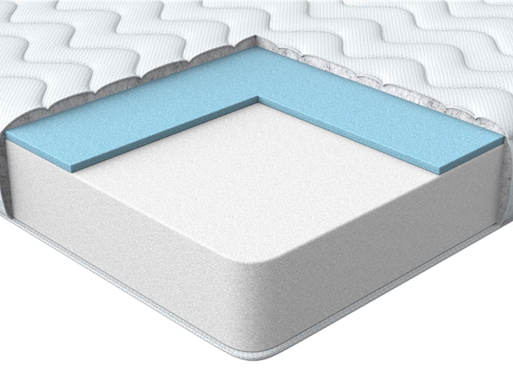 Coprimaterasso in schiuma bianca 160 x 200 cm comfort morbidezza