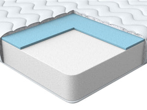 Coprimaterasso in schiuma bianca 160 x 200 cm comfort morbidezza