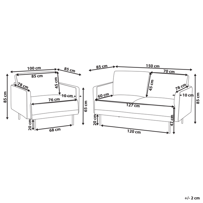 Set soggiorno divano 3 posti e poltrona con gambe in tessuto rosa stile moderno e minimalista