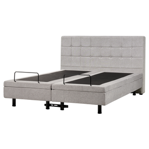 Letto Tessuto di colore Grigio Chiaro Elettrico Regolabile con Telecomando 160 x 200 cm matrimoniale moderno