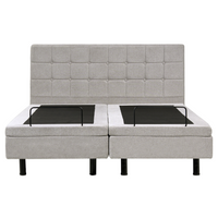 Letto Tessuto di colore Grigio Chiaro Elettrico Regolabile con Telecomando 160 x 200 cm matrimoniale moderno