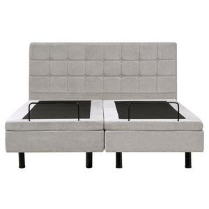 Letto Tessuto di colore Grigio Chiaro Elettrico Regolabile con Telecomando 160 x 200 cm matrimoniale moderno