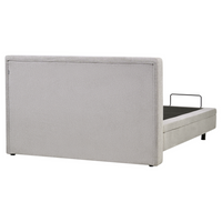 Letto Tessuto di colore Grigio Chiaro Elettrico Regolabile con Telecomando 160 x 200 cm matrimoniale moderno