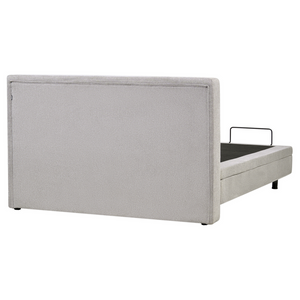 Letto Tessuto di colore Grigio Chiaro Elettrico Regolabile con Telecomando 160 x 200 cm matrimoniale moderno