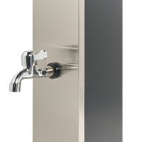 Set doccia miscelatore da esterno in PVC nero con funzione pioggia alimentato ad energia solare Giardino moderno