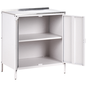 Set cucina da esterno 4 elementi in acciaio inox bianco 3 armadietti lavello a leva cucina da esterno