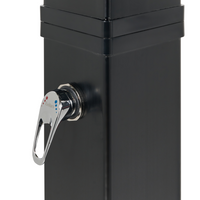 Doccia da esterno con miscelatore da esterno in acciaio inox nero con funzione pioggia alimentato ad energia solare Giardino moderno