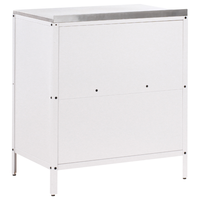 Set cucina da esterno 4 elementi in acciaio inox bianco 2 armadietti da cucina 2 console portaoggetti con lavello cucina da esterno