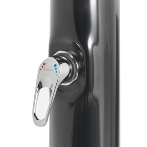 Set doccia miscelatore da esterno in PVC nero con funzione pioggia alimentato ad energia solare Giardino moderno