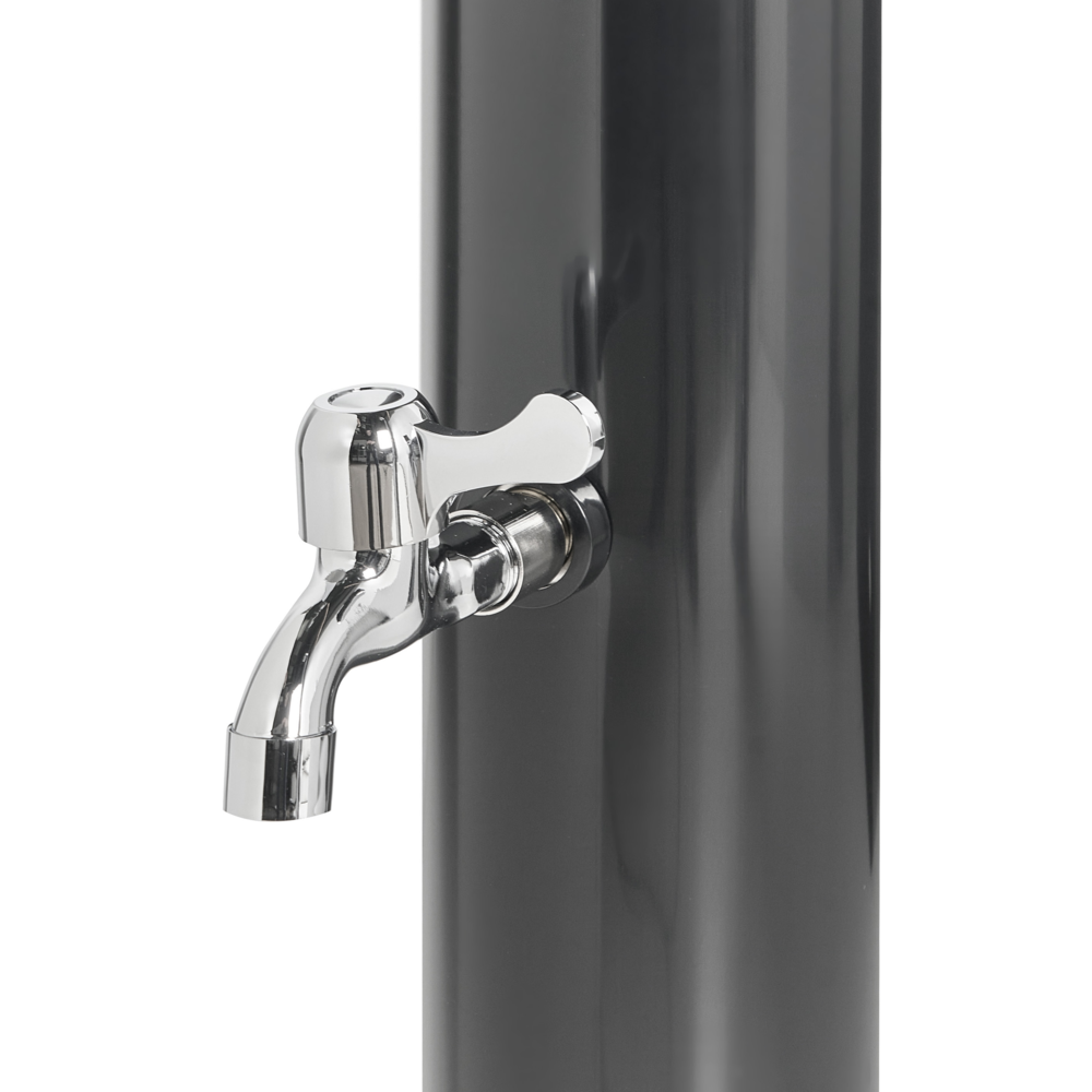 Set doccia miscelatore da esterno in PVC nero con funzione pioggia alimentato ad energia solare Giardino moderno