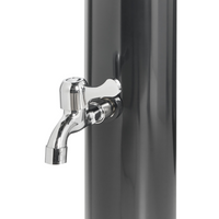 Set doccia miscelatore da esterno in PVC nero con funzione pioggia alimentato ad energia solare Giardino moderno