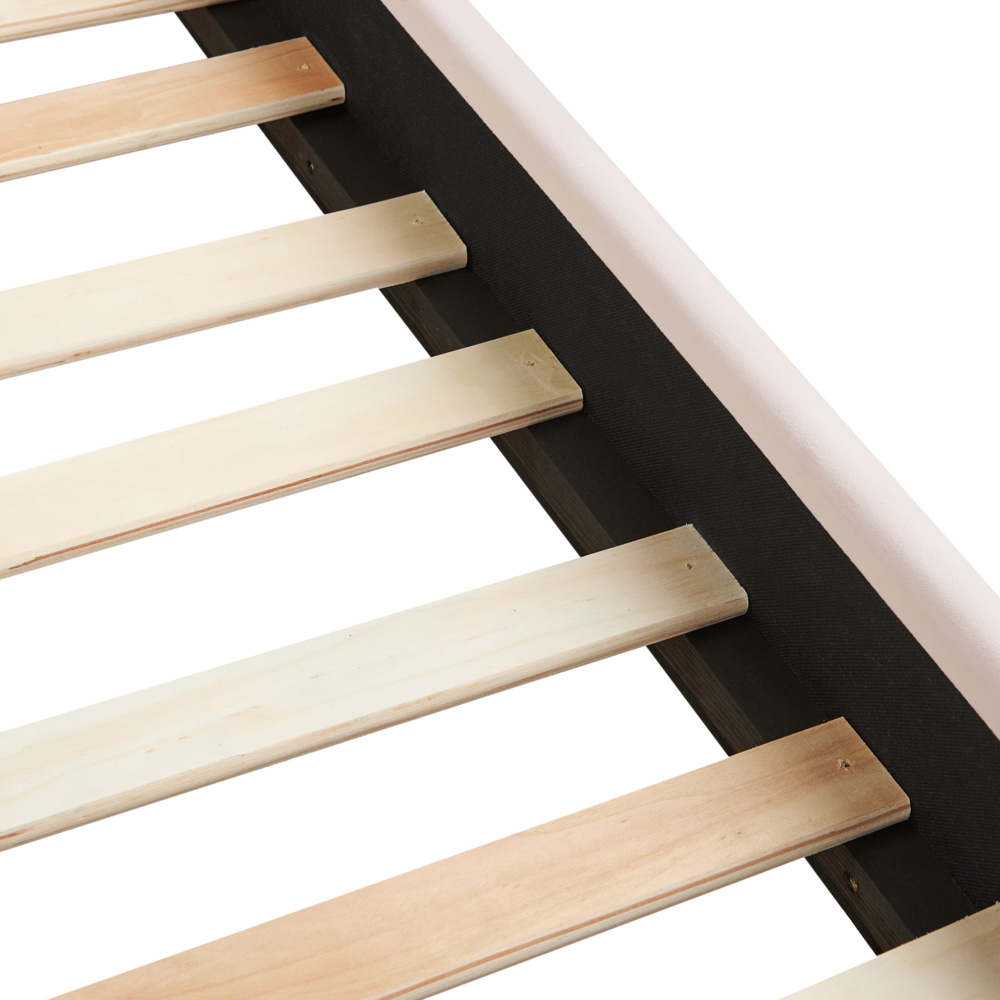 Letto matrimoniale velluto rosa 180 x 200 cm testata alta a conchiglia stile retrò