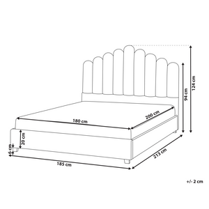 Letto matrimoniale ad acqua in velluto rosa pastello 180 x 200 cm testata alta a conchiglia stile classico retrò