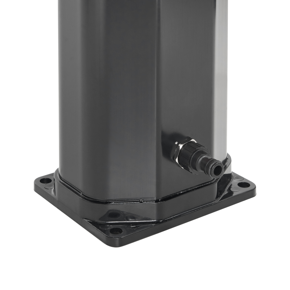 Set doccia miscelatore da esterno in PVC nero con funzione pioggia alimentato ad energia solare Giardino moderno