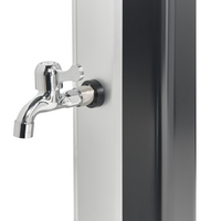 Set doccia miscelatore da esterno in PVC nero e argento con funzione pioggia alimentato ad energia solare Giardino moderno