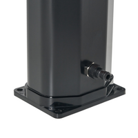 Set doccia miscelatore da esterno in PVC nero e argento con funzione pioggia alimentato ad energia solare Giardino moderno